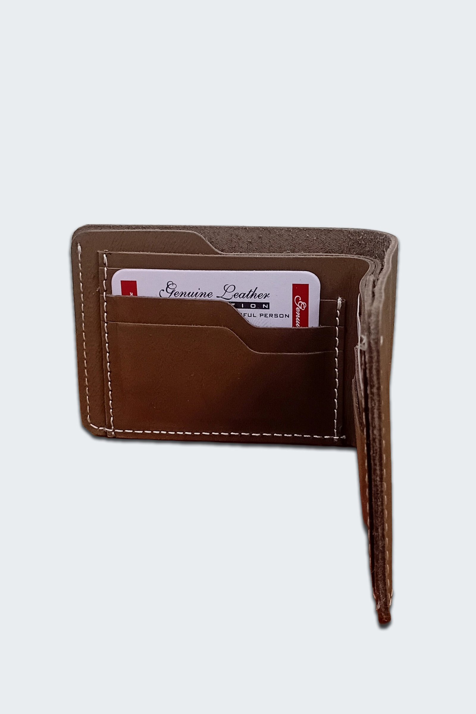 Premium Genuine Leather Men’s Wallet – Handmade Slim Bifold Card Holder - Image 4