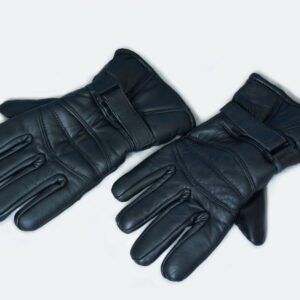 Premium Black Leather Winter Gloves for Men – Warm, Durable & Stylish