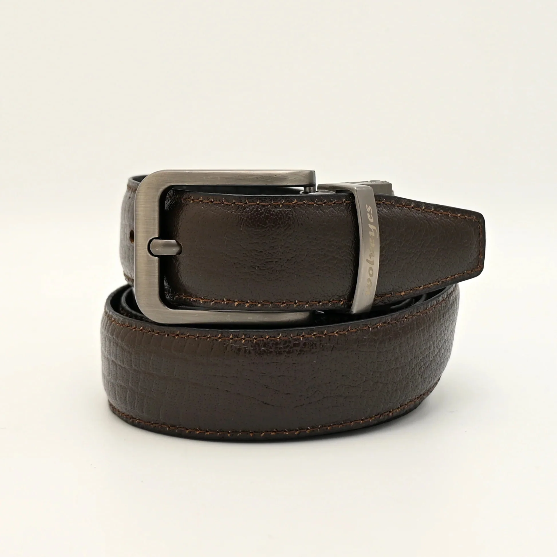 Crocodile Style Two-Sided Leather Belt - Image 5